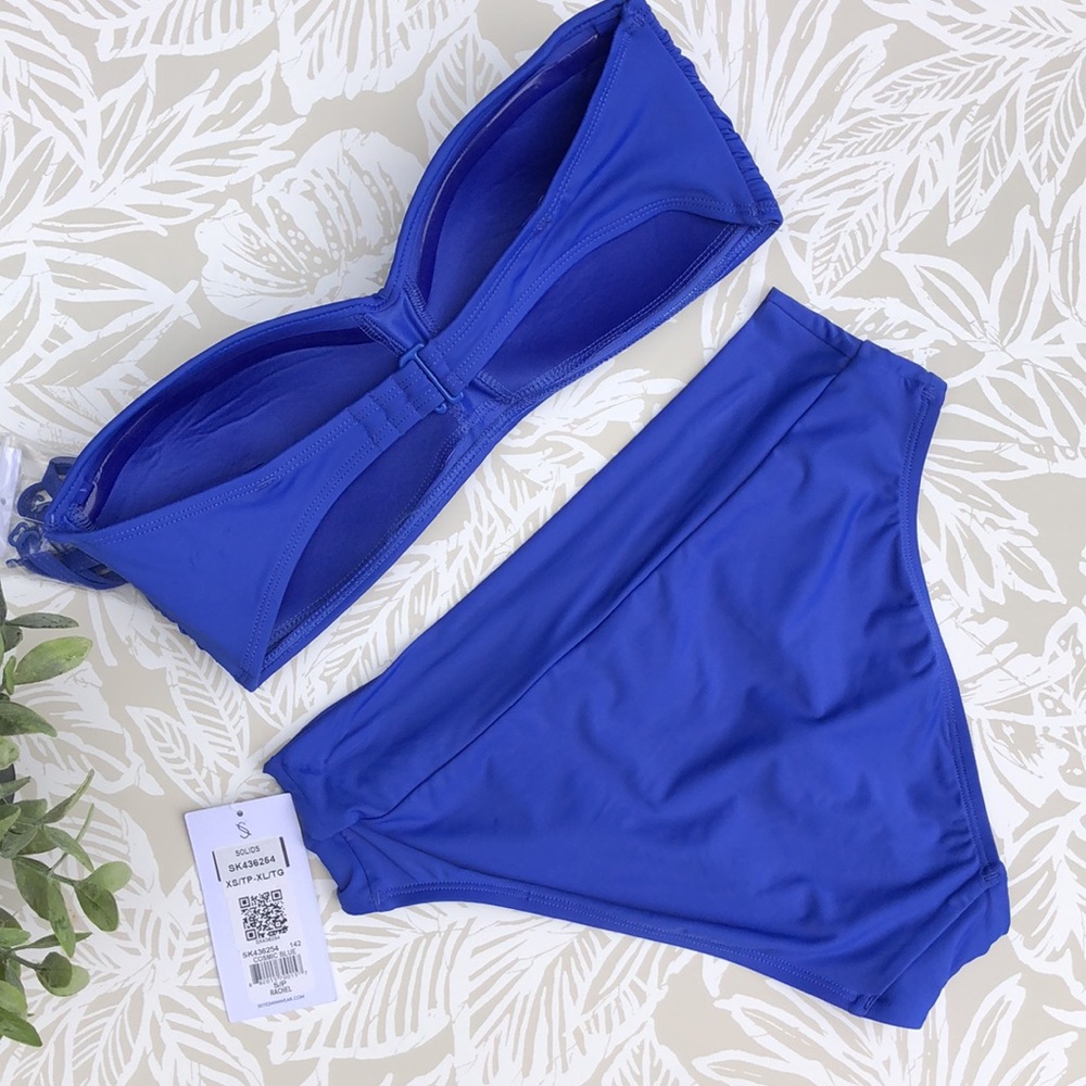 Skye Swimwear | Bikini Set With Bandeau Bikini Top in Royal Blue - Picture 7 of 11